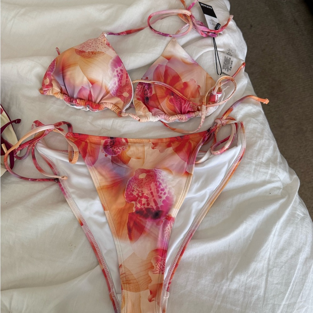 Garage Pink and Orange Floral Bikini